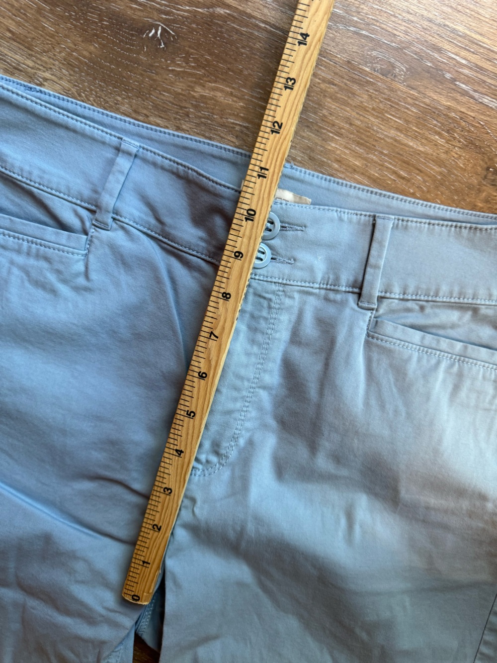 LOFT Dusty Blue Straight Crop Pant Sz 10 - Picture 10 of 13